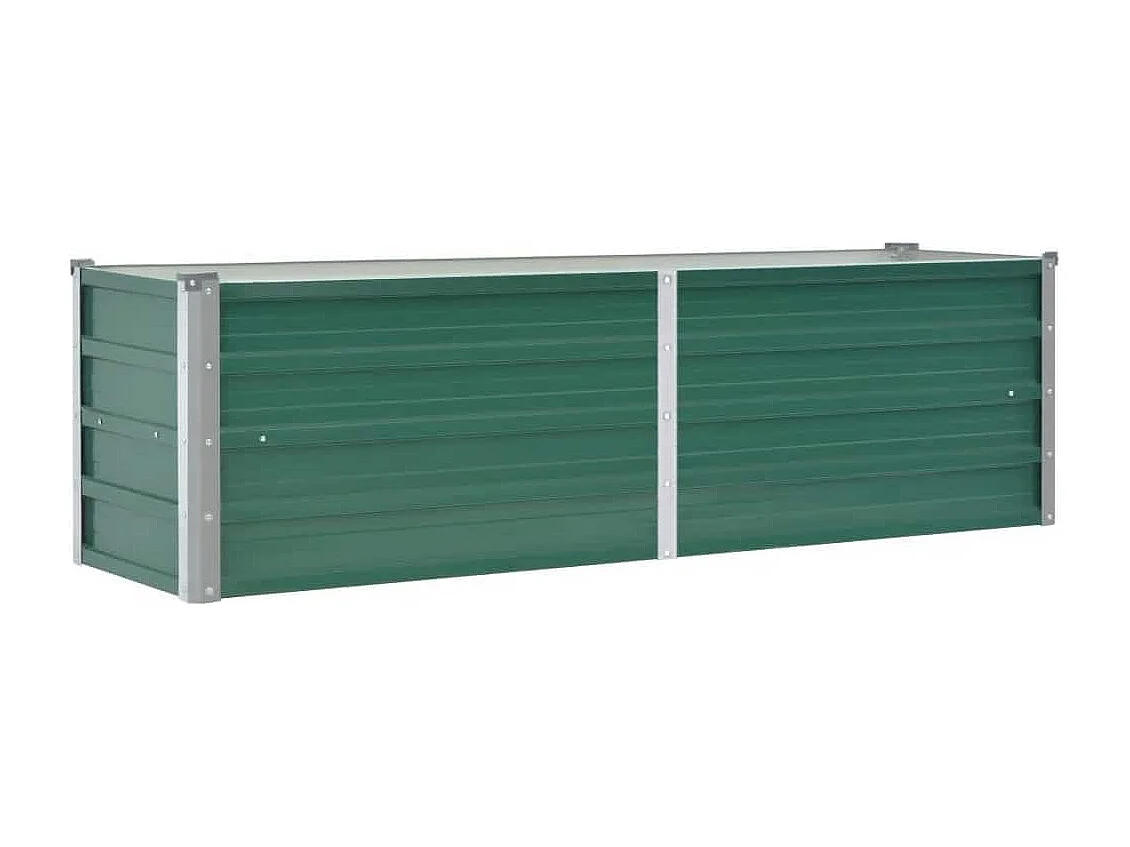 Lit surélevé de jardin Acier galvanisé 160x40x45 cm Vert