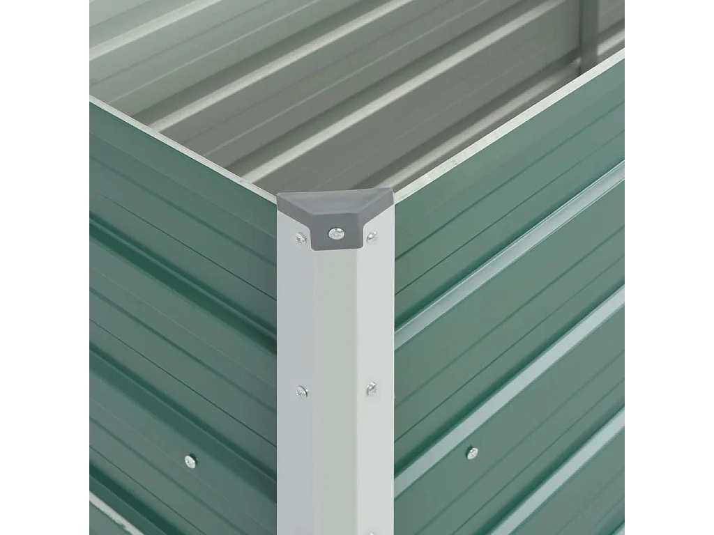 Lit surélevé de jardin Acier galvanisé 160x40x45 cm Vert