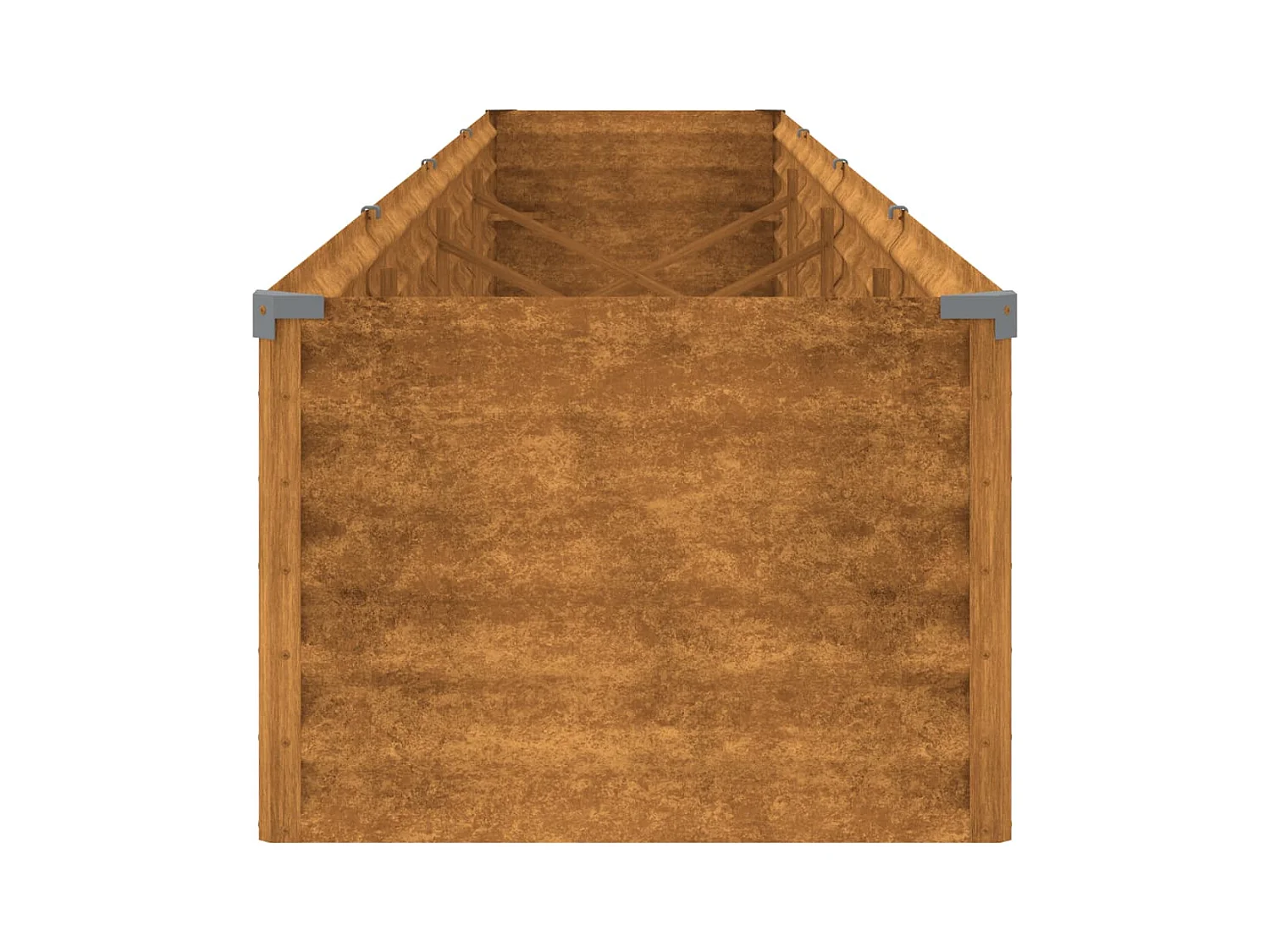 Verhoogd tuinbed 386x50x36 cm cortenstaal