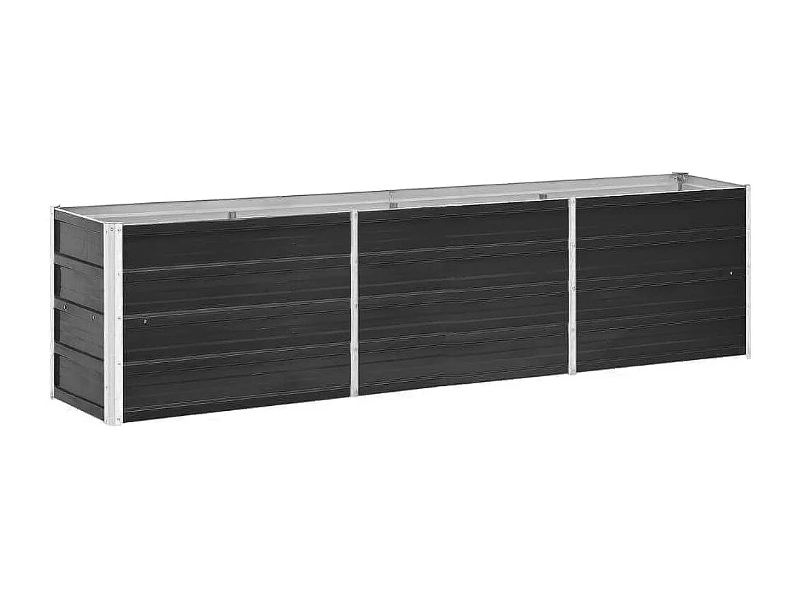 Letto da giardino rialzato in acciaio zincato 240x40x45 cm Antracite