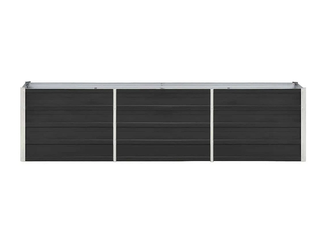 Letto da giardino rialzato in acciaio zincato 240x40x45 cm Antracite