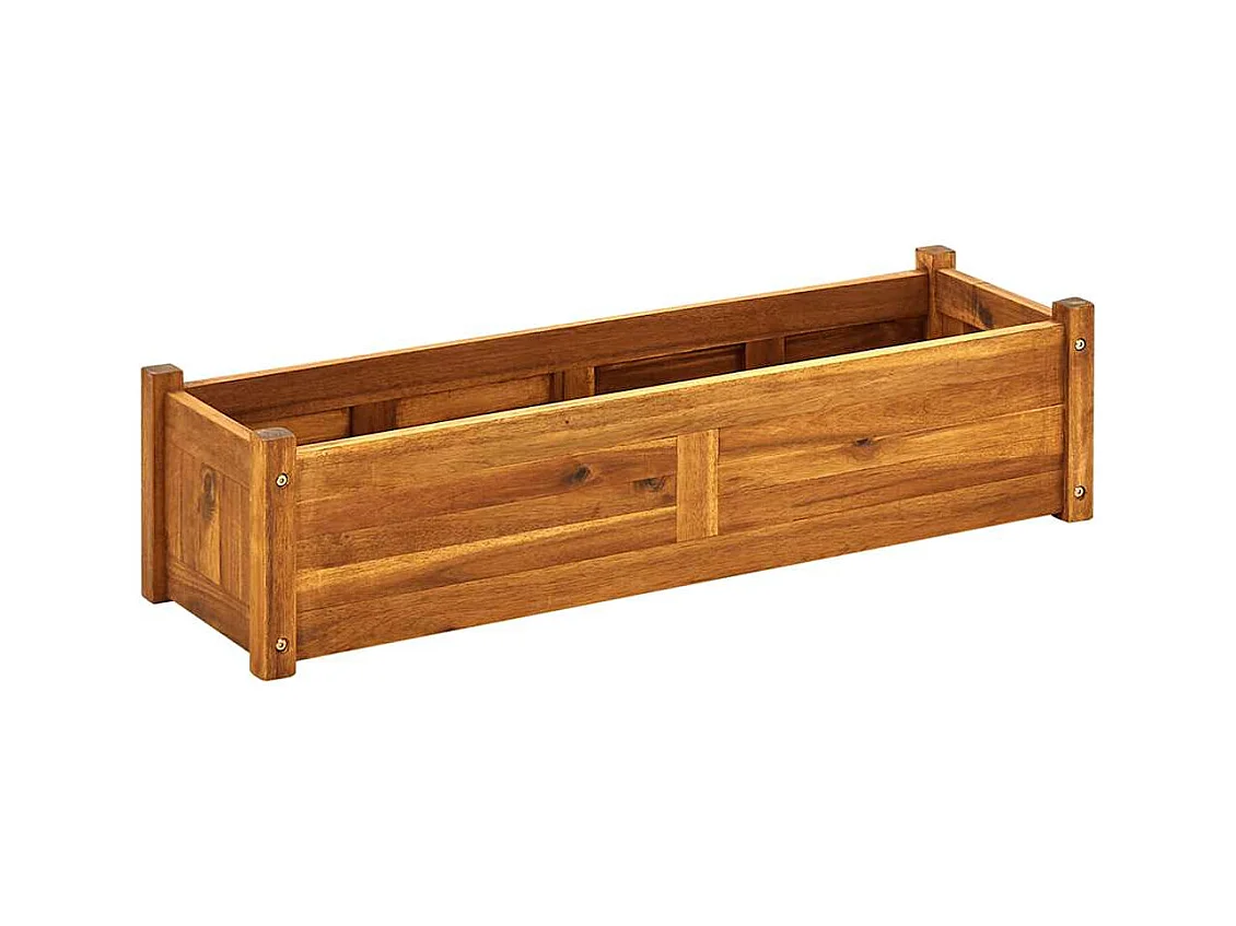 Lit surélevé de jardin Bois d'acacia 100x30x25 cm