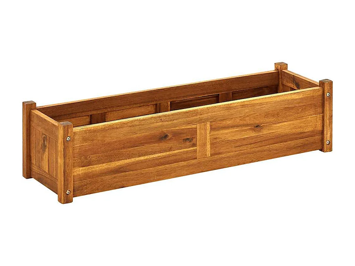 Lit surélevé de jardin Bois d'acacia 100x30x25 cm