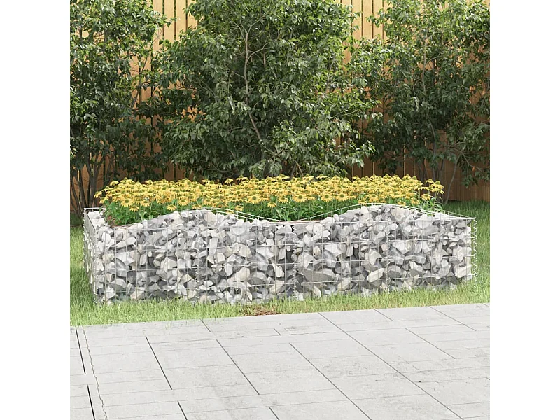 Gabbione ad arco rialzato 200x100x50 cm in ferro zincato