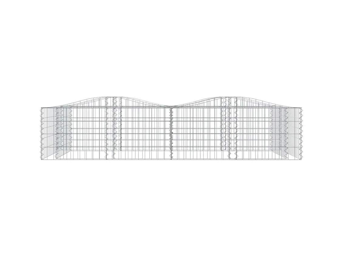 Gewölbtes Gabionen-Hochbeet 200x100x50 cm Verzinktes Eisen