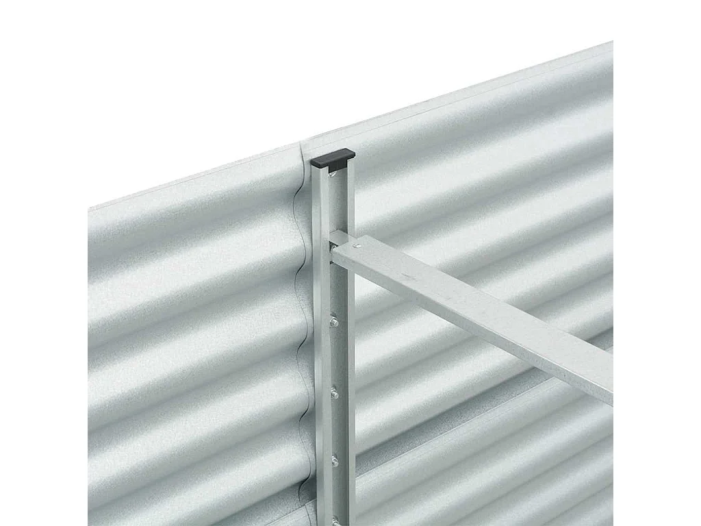 Verhoogd tuinbed 320x80x81 cm Gegalvaniseerd staal Zilver