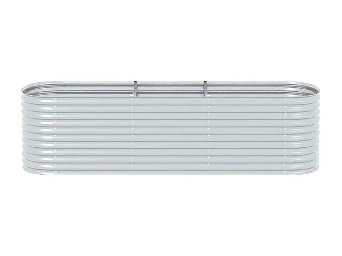 Lit surélevé de jardin 320x80x81 cm Acier galvanisé Argenté