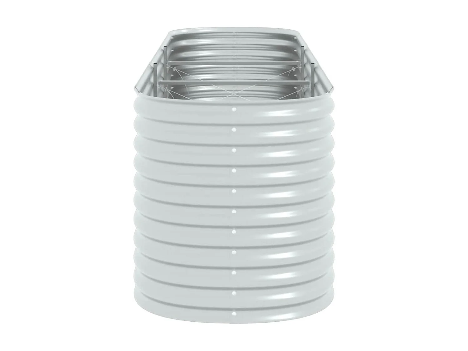 Lit surélevé de jardin 320x80x81 cm Acier galvanisé Argenté