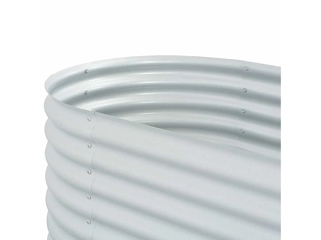 Lit surélevé de jardin 320x80x81 cm Acier galvanisé Argenté