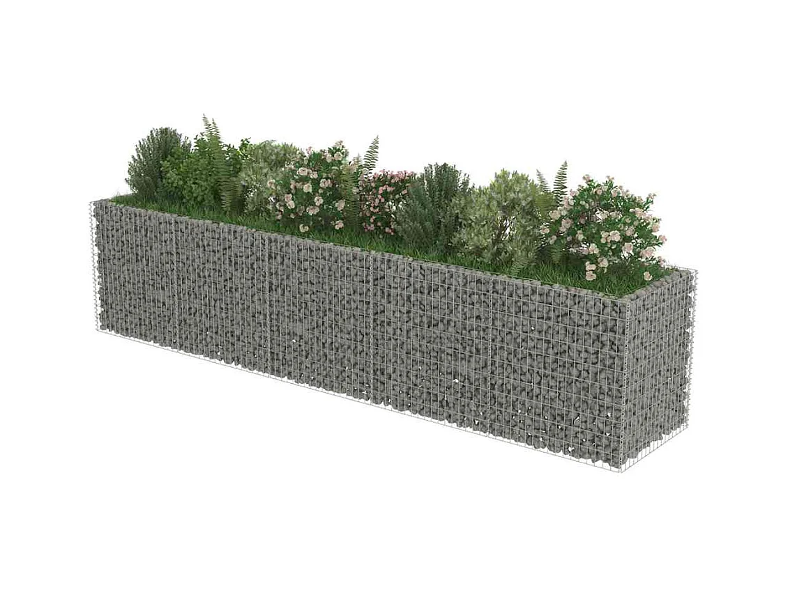 Gabion verhoogde bak Gegalvaniseerd staal 450x90x100 cm