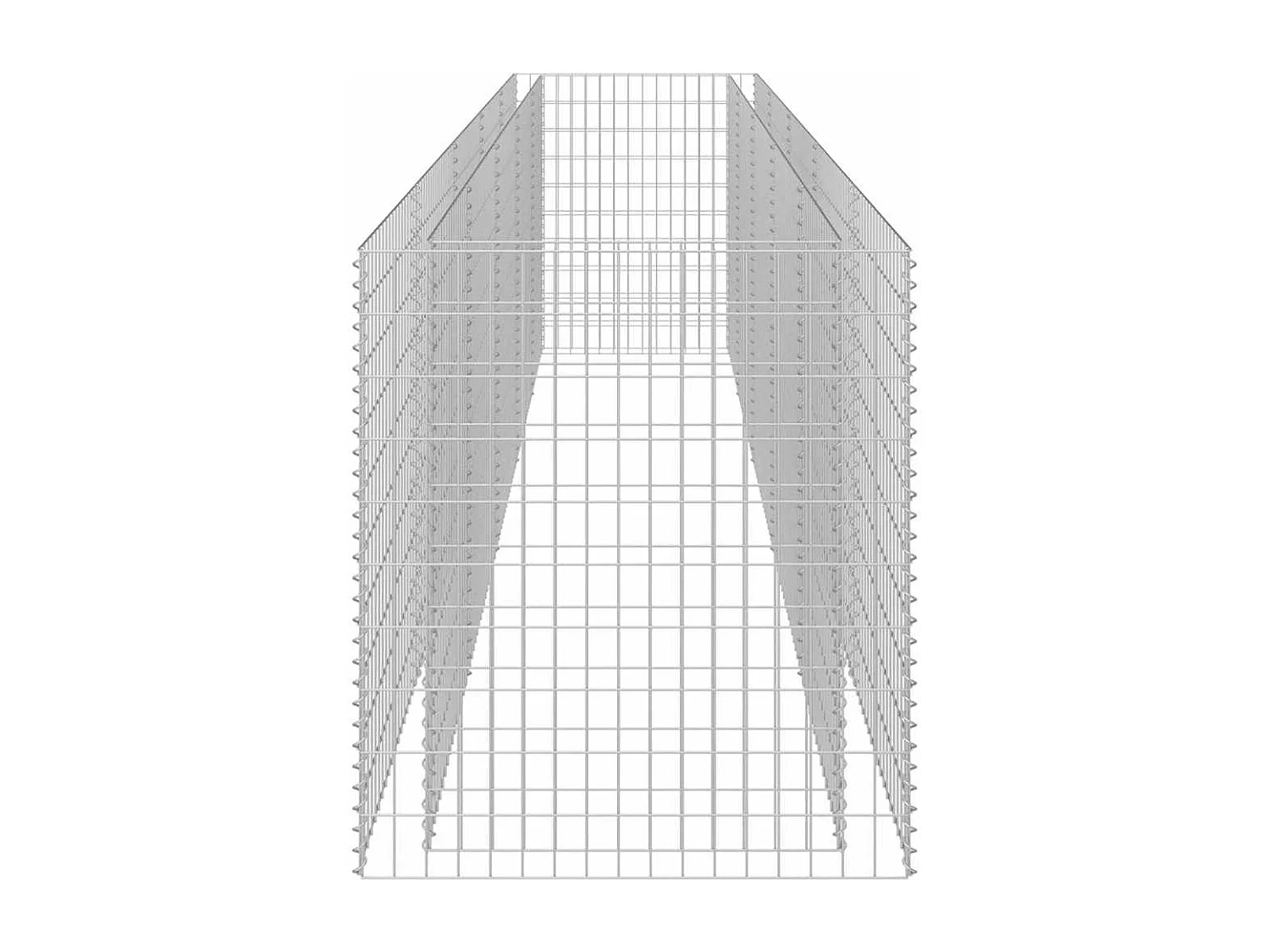 Lit surélevé à gabion Acier galvanisé 450x90x100 cm