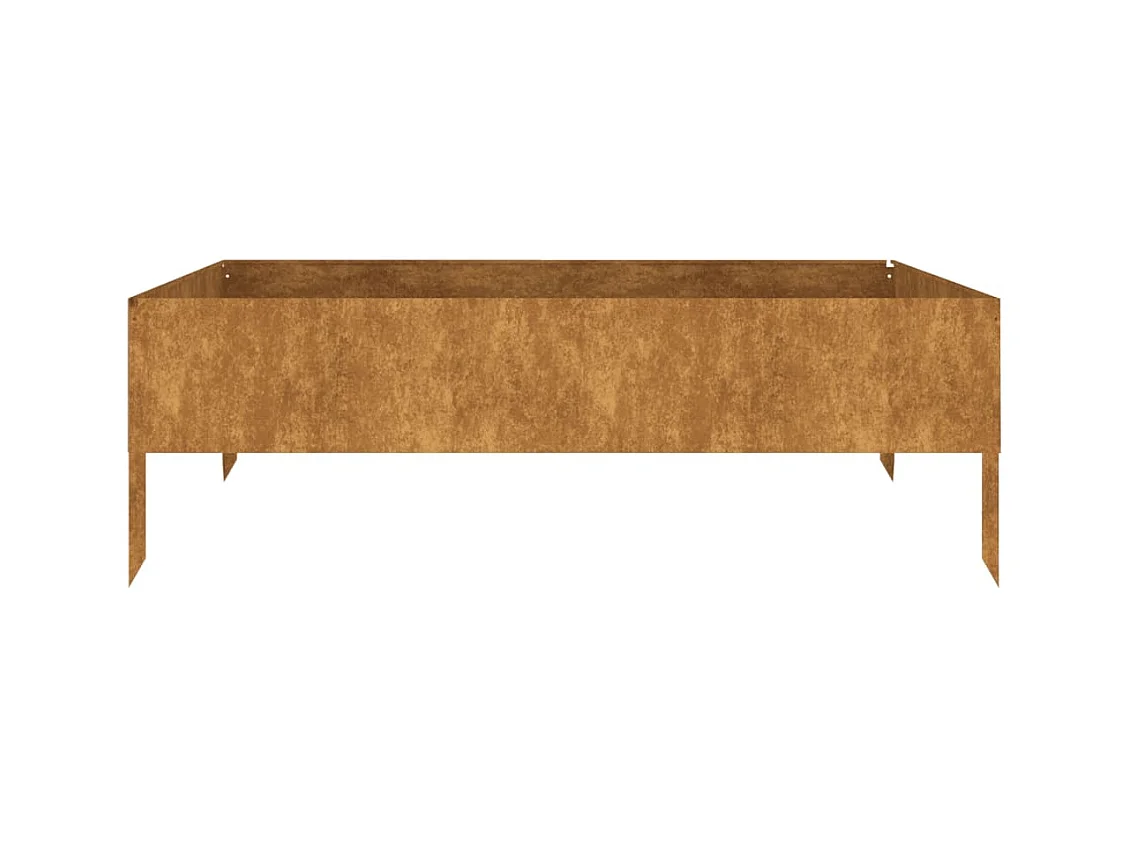 Lit surélevé de jardin 100x100x33,5 cm acier corten