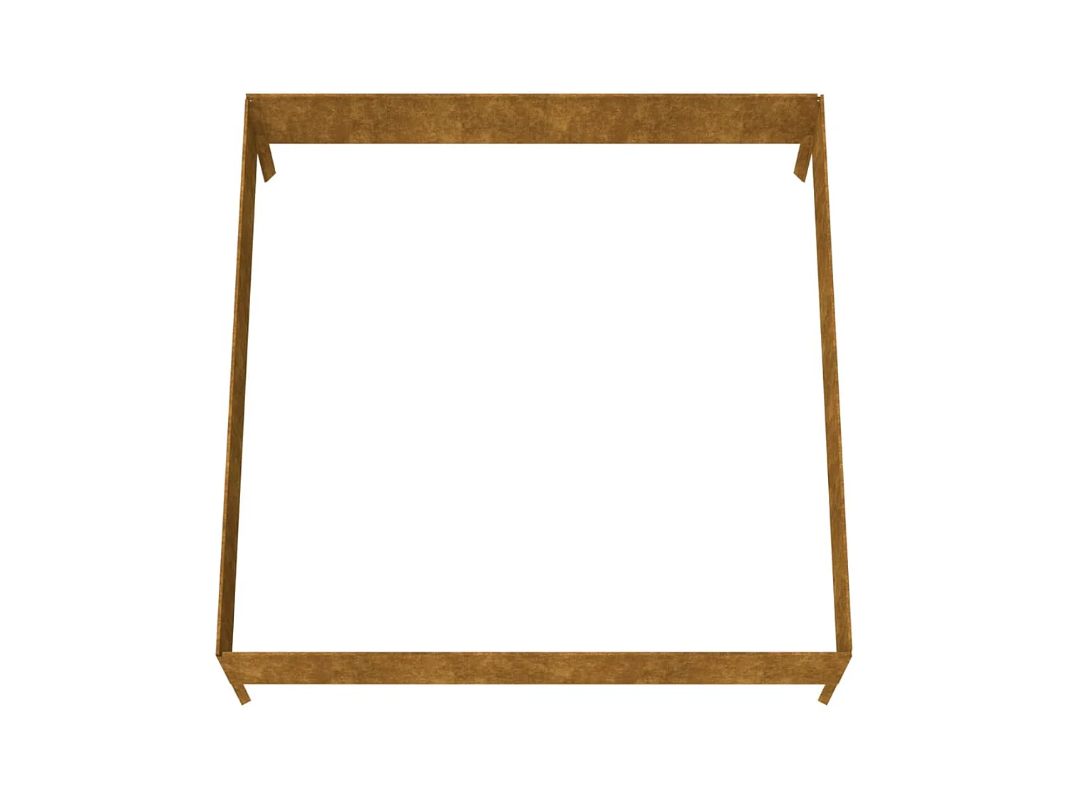 Lit surélevé de jardin 100x100x33,5 cm acier corten