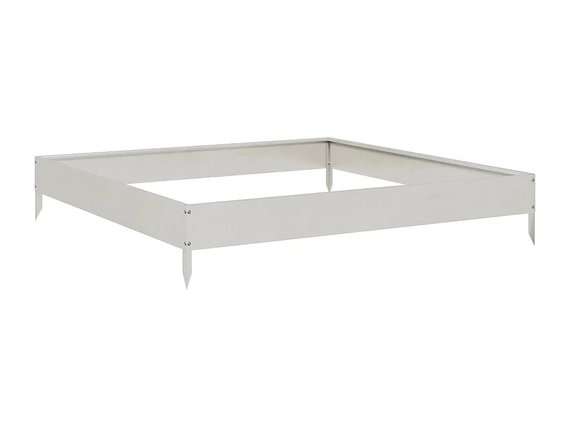 Verhoogd tuinbed 100x100x18,5 cm roestvrij staal