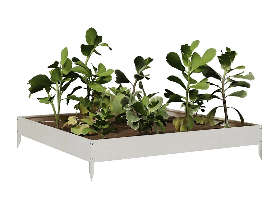 Verhoogd tuinbed 100x100x18,5 cm roestvrij staal