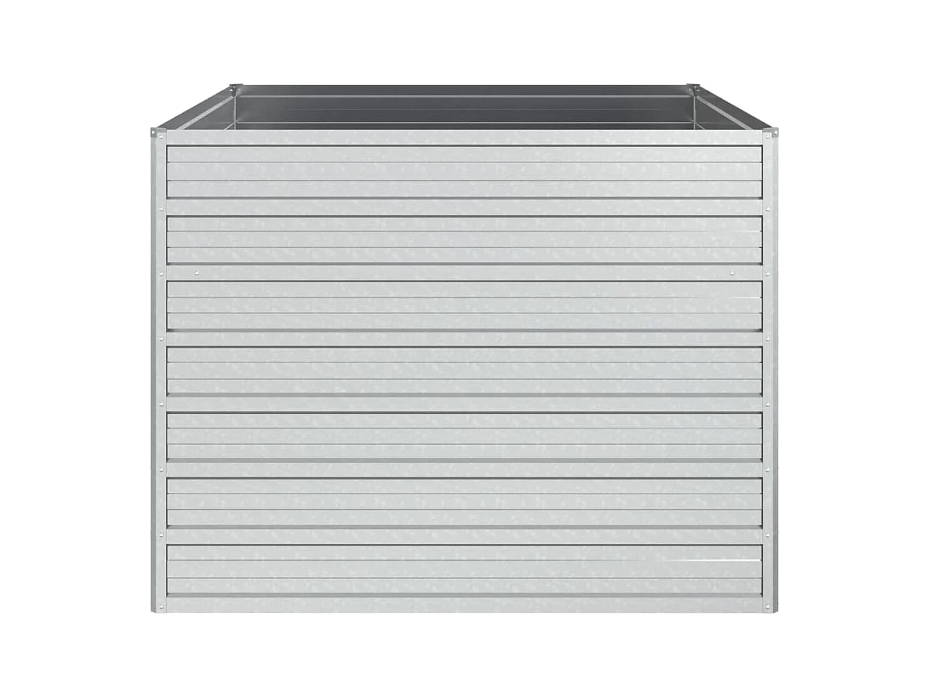 Verhoogd tuinbed 100x100x77 cm Gegalvaniseerd staal Zilver