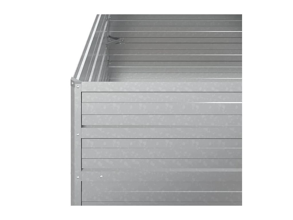 Verhoogd tuinbed 100x100x77 cm Gegalvaniseerd staal Zilver