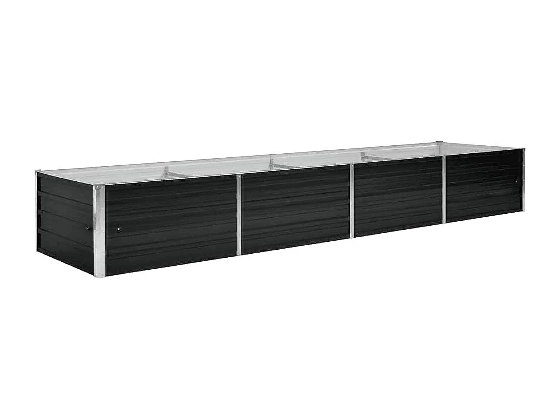 Letto rialzato Antracite 320x80x45 cm Acciaio zincato