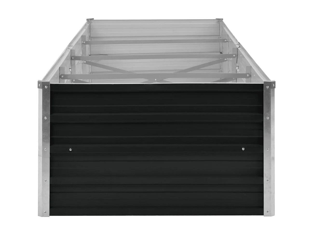 Letto rialzato Antracite 320x80x45 cm Acciaio zincato