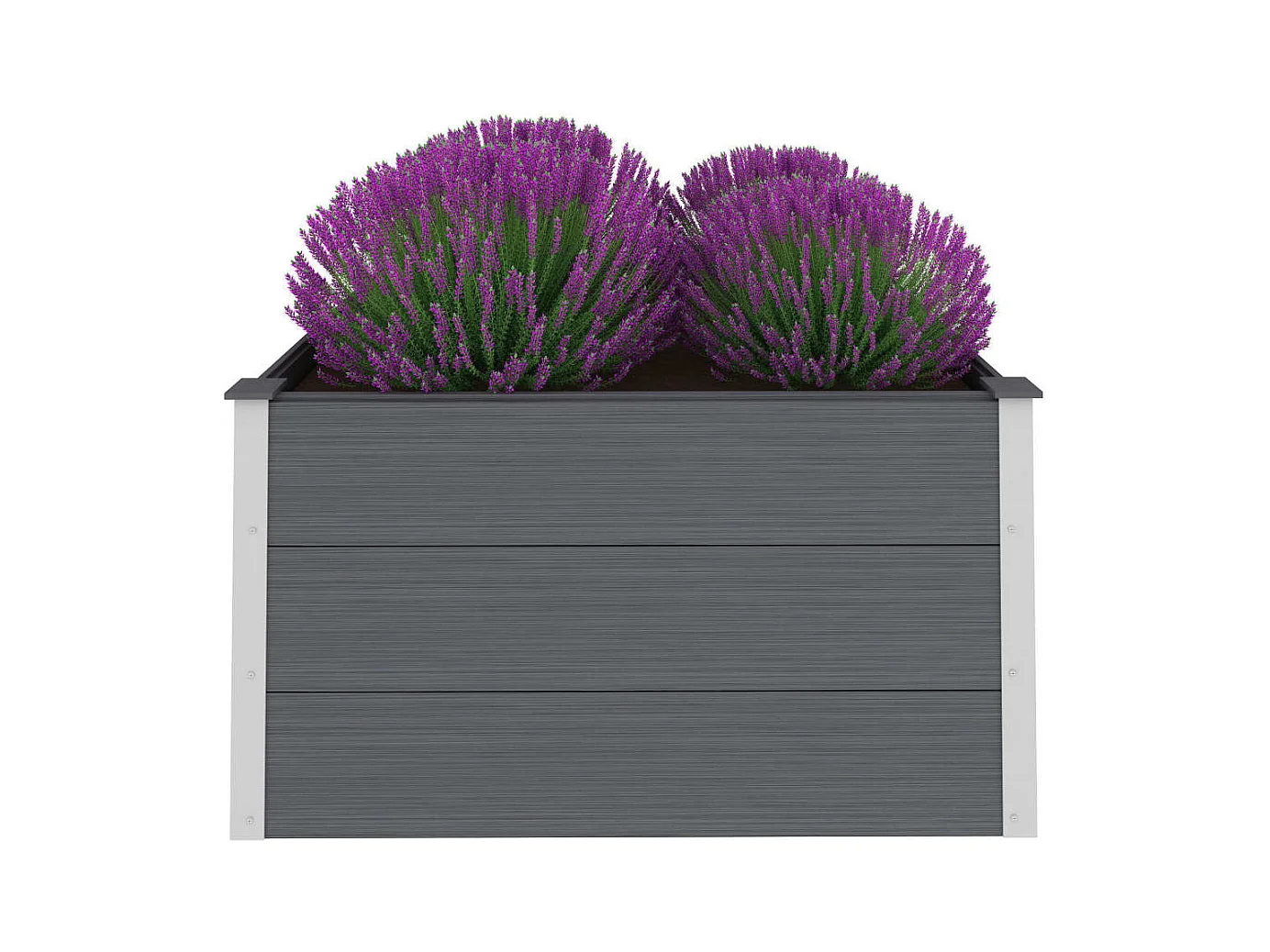 Lit surélevé de jardin WPC 100x100x54 cm Gris