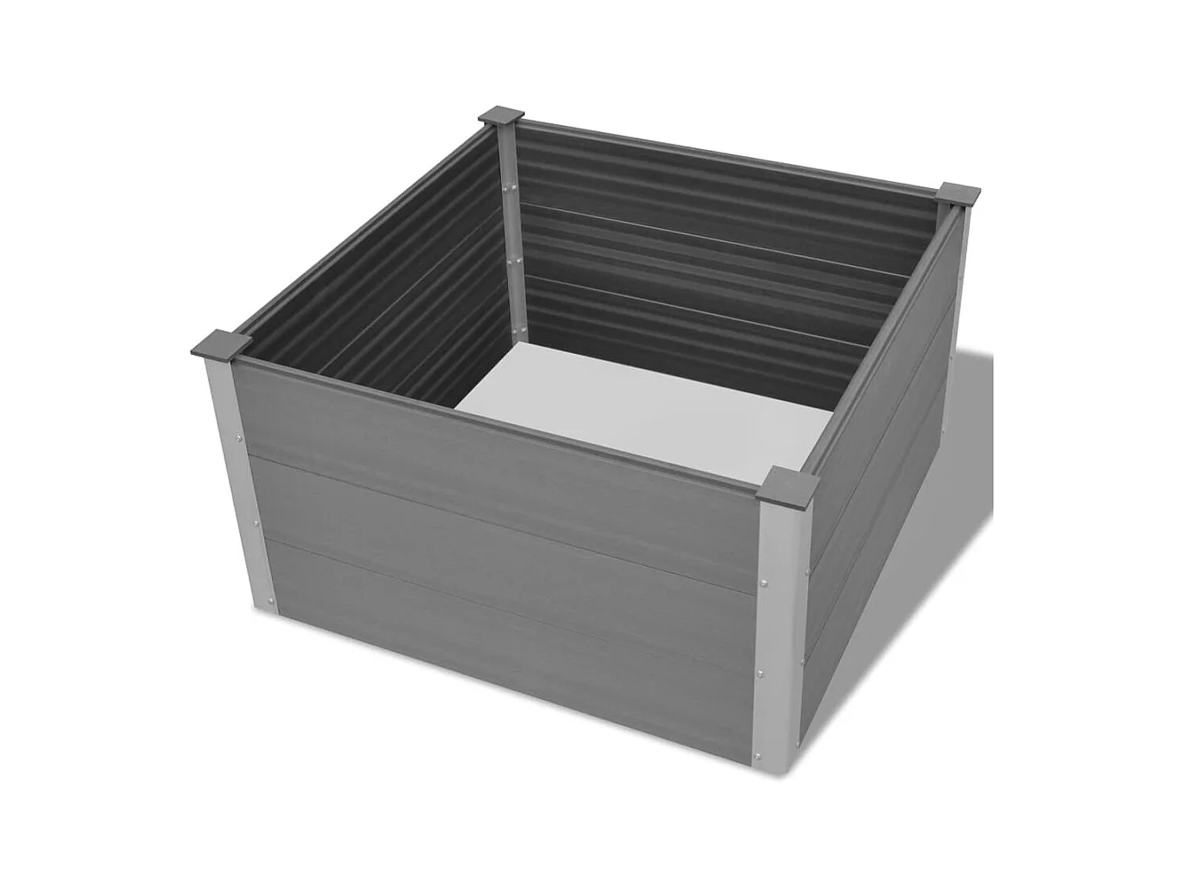 Lit surélevé de jardin WPC 100x100x54 cm Gris