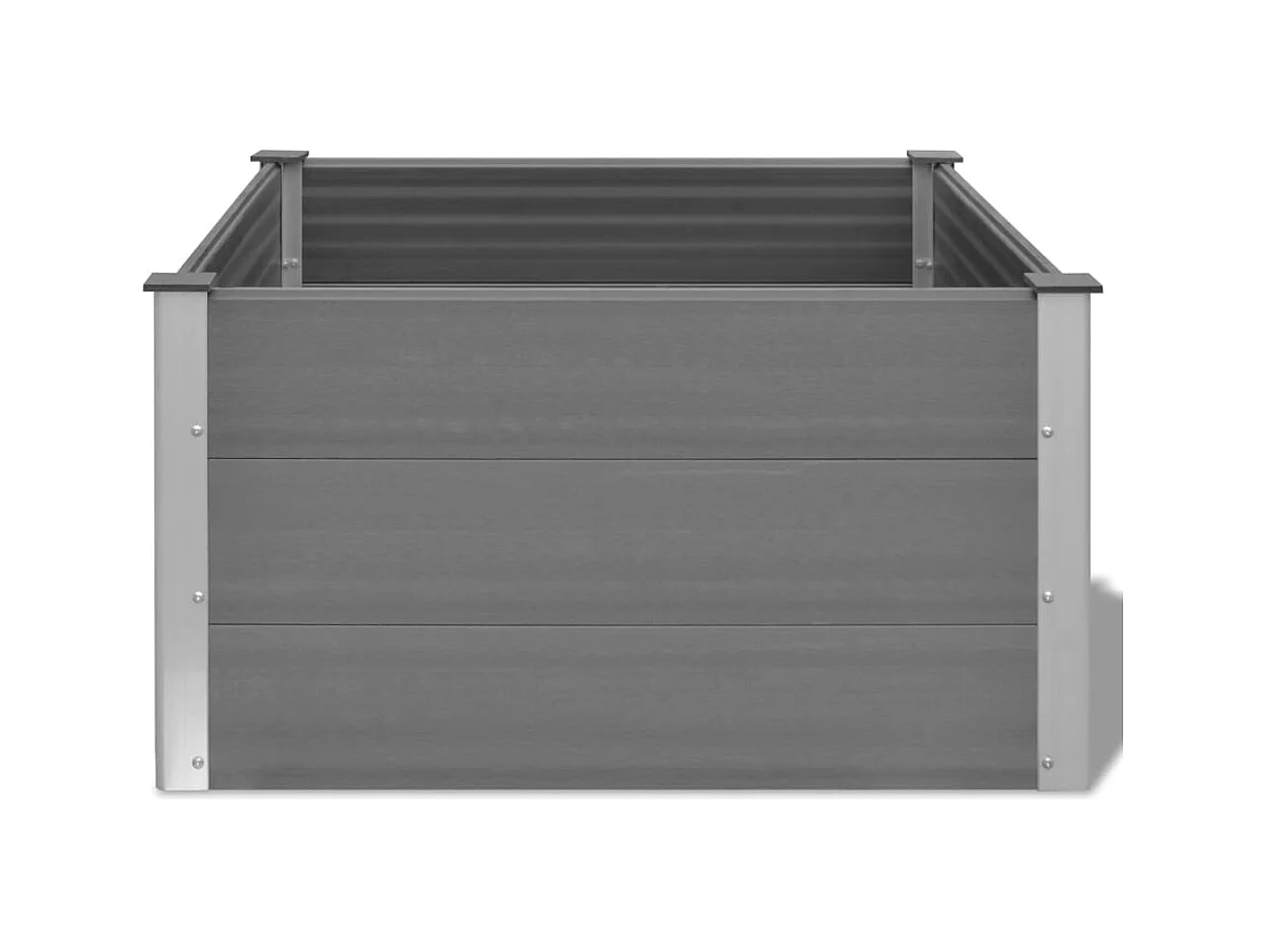 Lit surélevé de jardin WPC 100x100x54 cm Gris