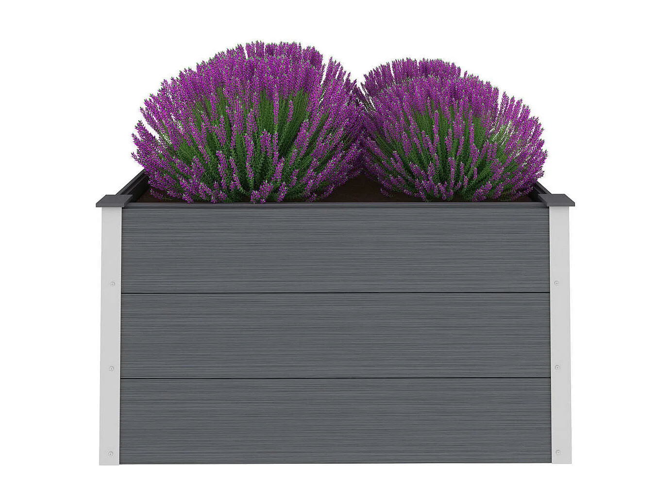 Lit surélevé de jardin WPC 100x100x54 cm Gris