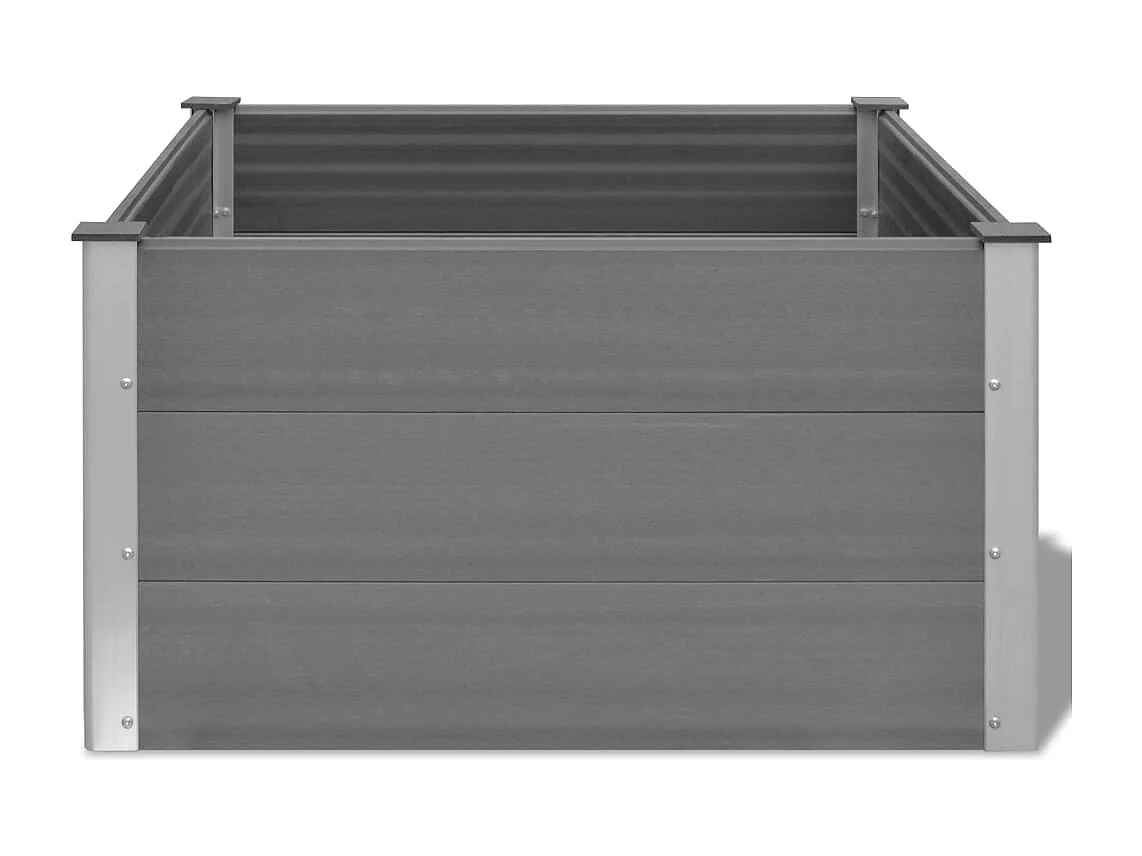Lit surélevé de jardin WPC 100x100x54 cm Gris