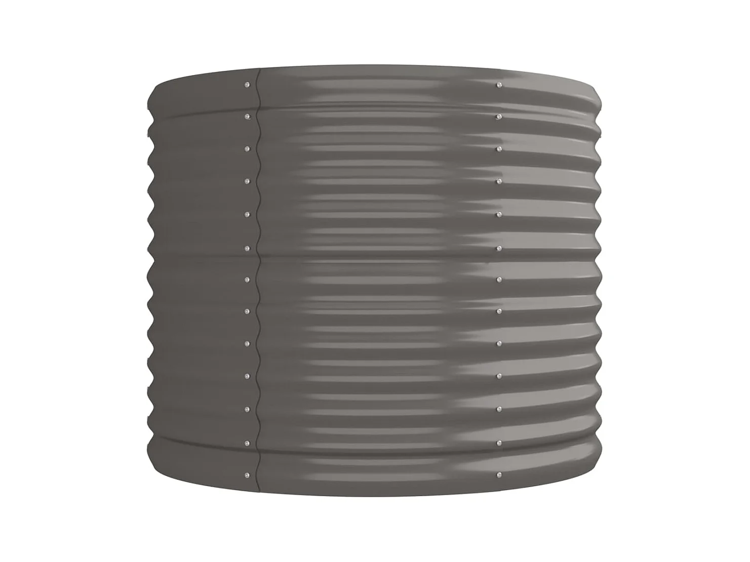 Bancal de jardín elevado de acero con recubrimiento en polvo, 224 x 80 x 68 cm, color gris