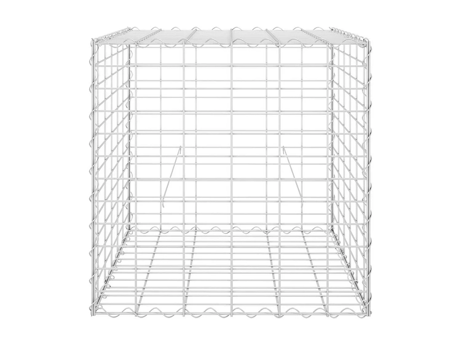 Gabion kubus verhoogd bed Staaldraad 60x60x60 cm