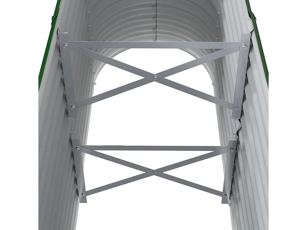 Lit surélevé de jardin Acier enduit de poudre 114x40x68 cm Vert