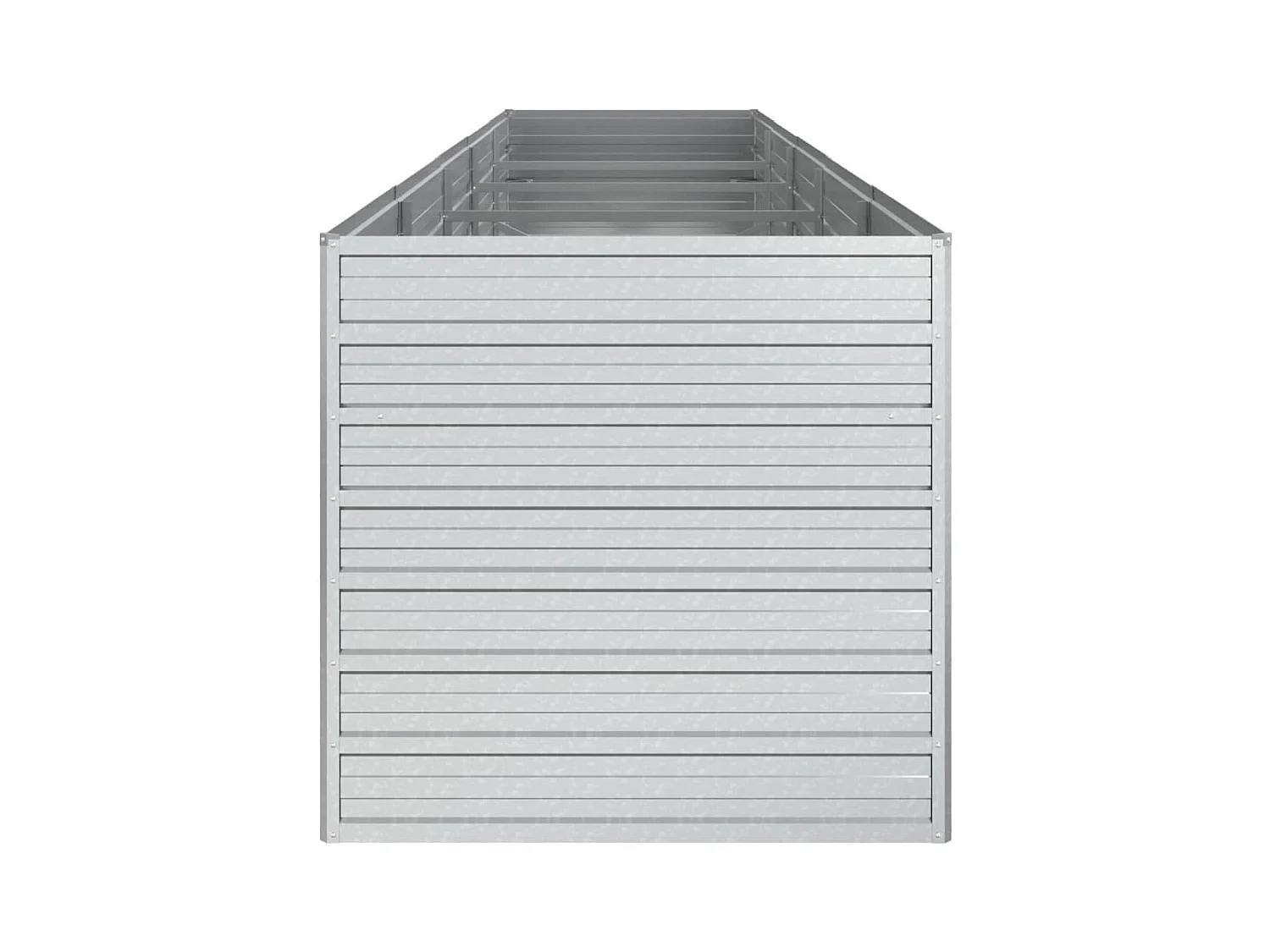 Verhoogd tuinbed 400x80x77 cm Gegalvaniseerd staal Zilver
