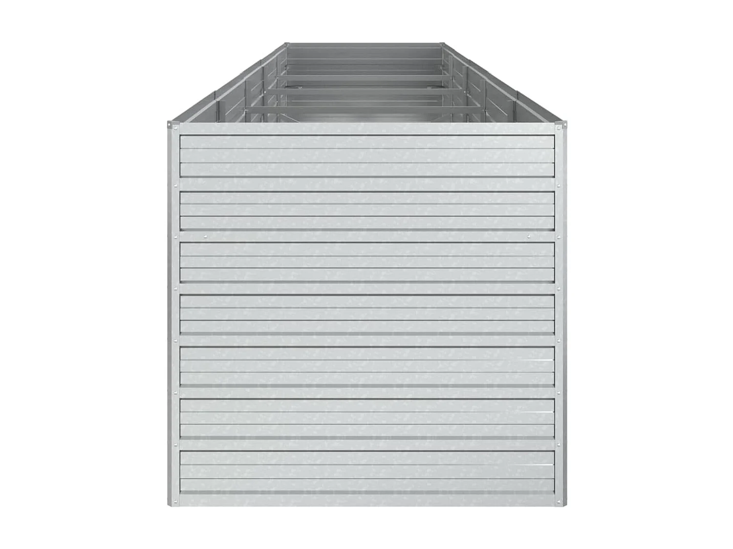 Lit surélevé de jardin 400x80x77 cm Acier galvanisé Argenté