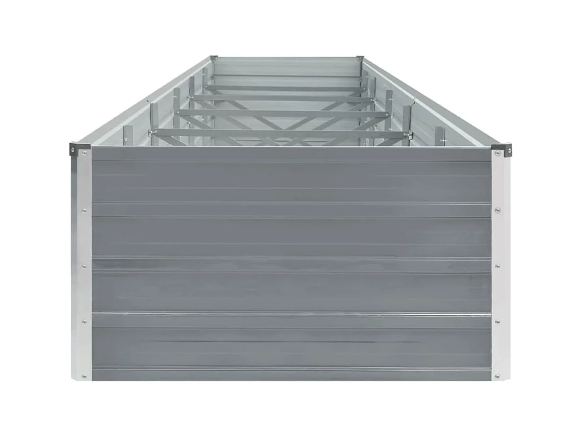 Lit surélevé de jardin Acier galvanisé 480x80x45 cm Gris