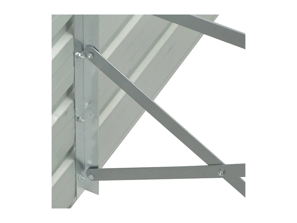 Lit surélevé de jardin Acier galvanisé 480x80x45 cm Gris