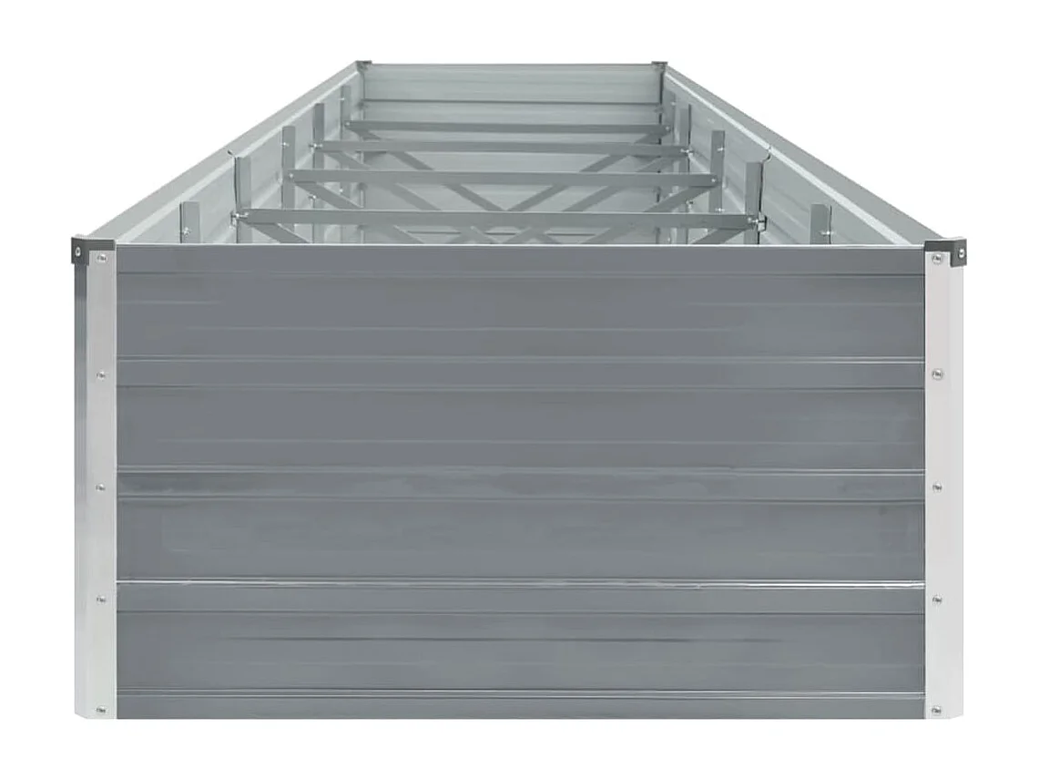 Verhoogd tuinbed Gegalvaniseerd staal 480x80x45 cm Grijs