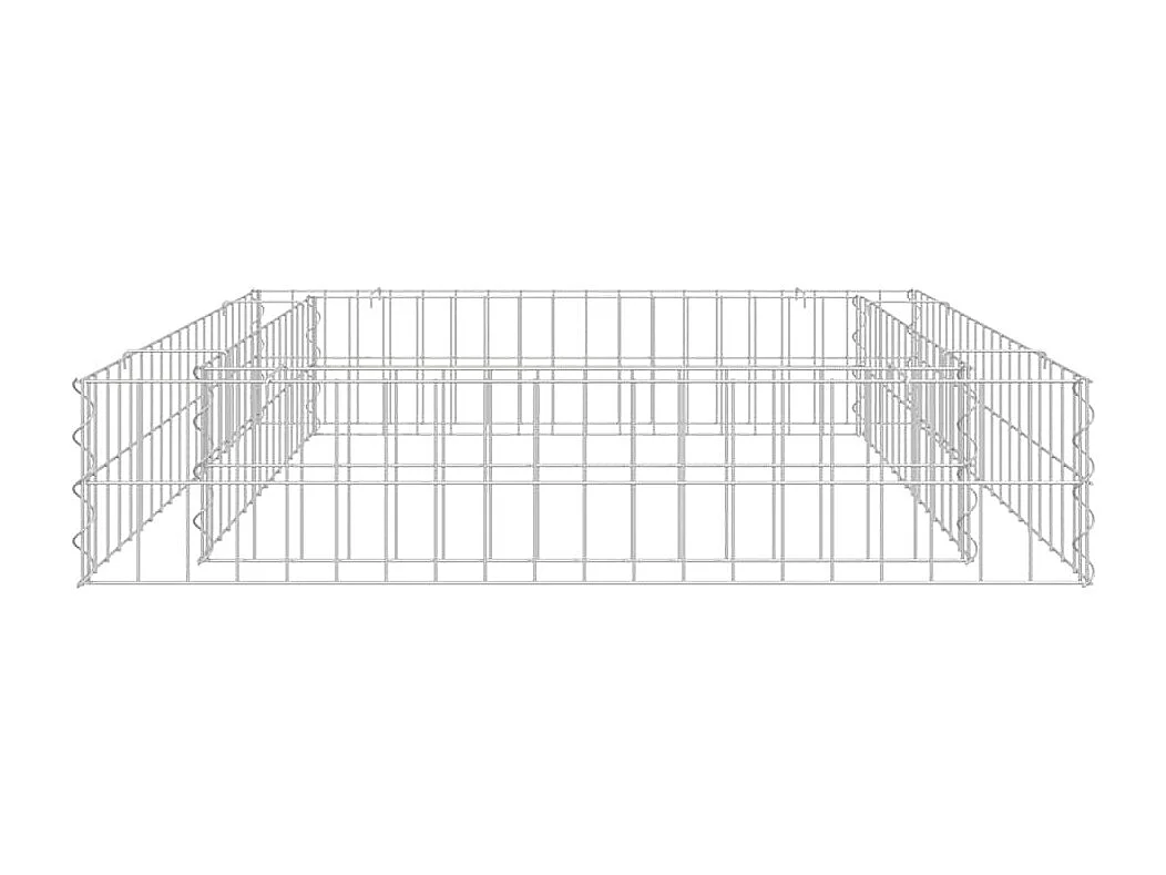 Lit surélevé à gabion Acier galvanisé 100x100x20 cm