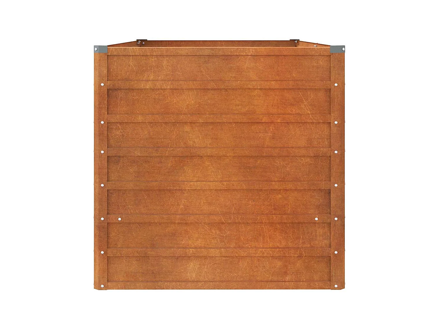 Lit surélevé de jardin rouillé 160x80x77 cm acier corten