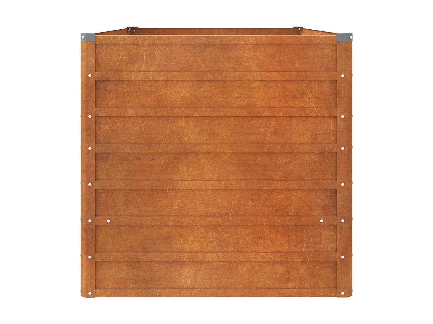 Lit surélevé de jardin rouillé 160x80x77 cm acier corten