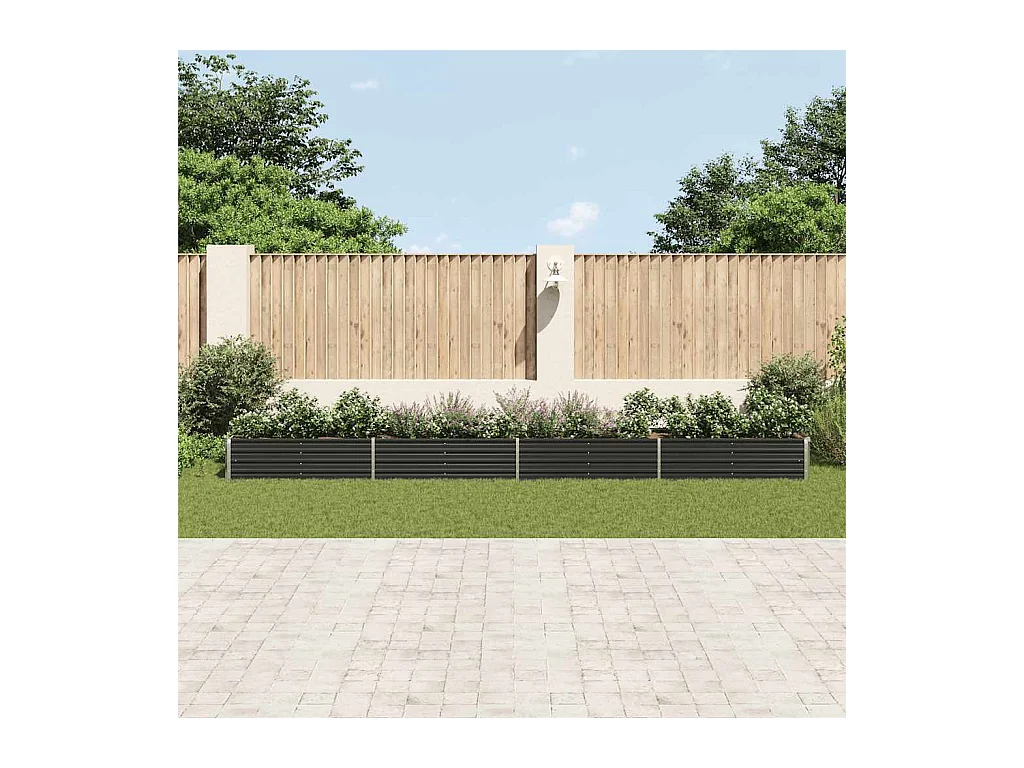 Lit surélevé de jardin Acier galvanisé 600x80x45 cm Anthracite