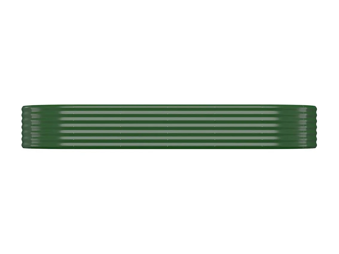 Lit surélevé de jardin Acier enduit de poudre 249x100x36cm Vert