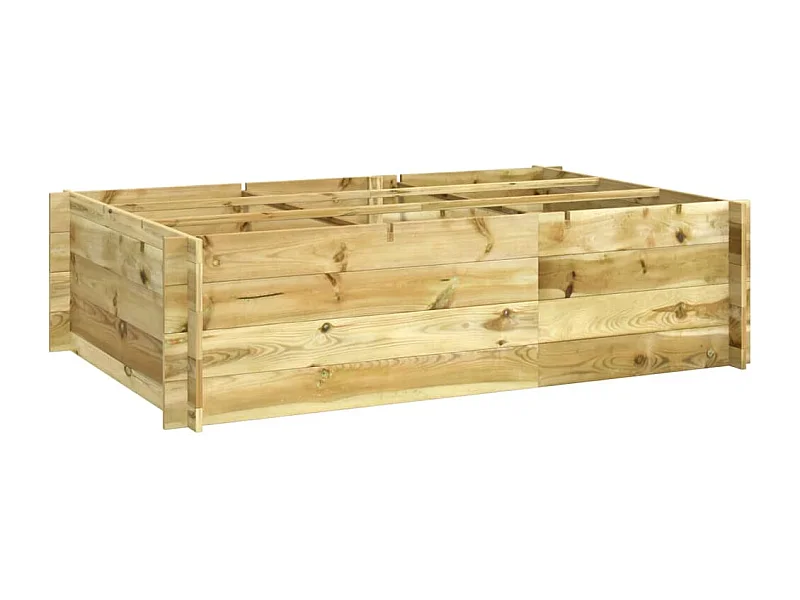 Lit surélevé 150x100x40 cm bois imprégné