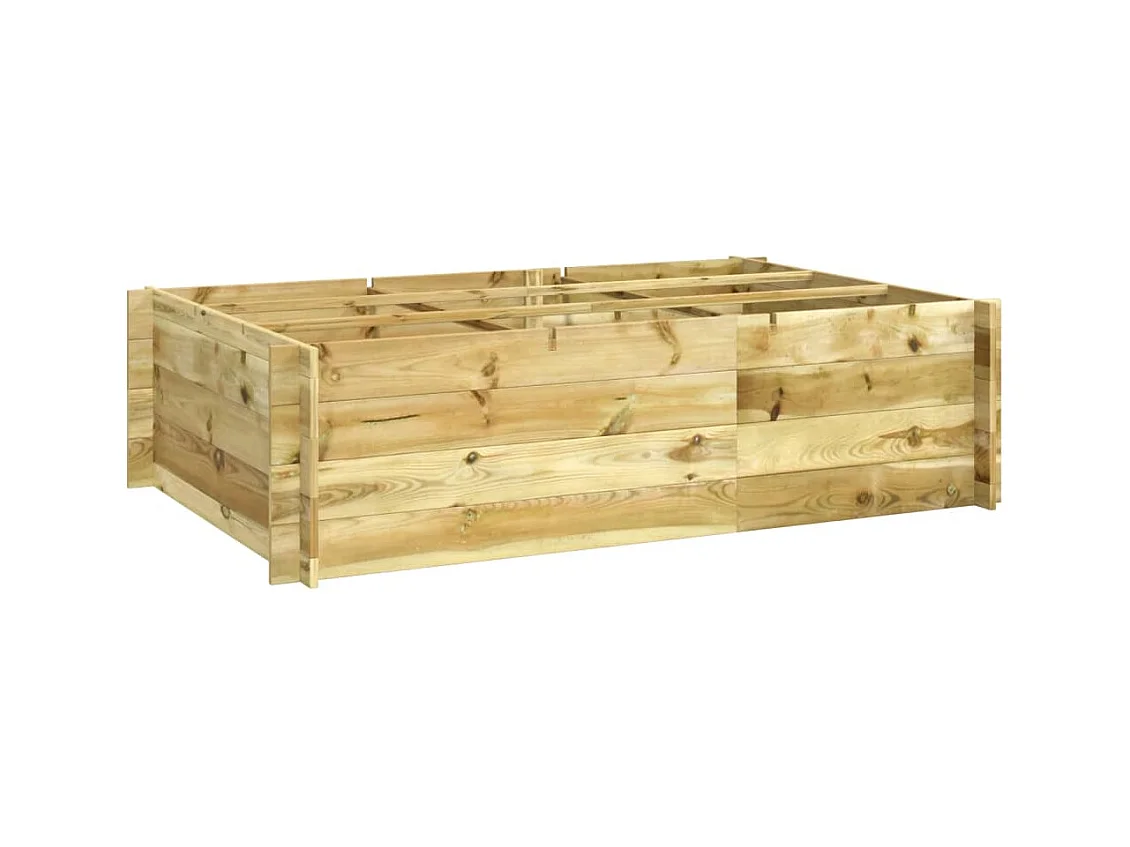 Lit surélevé 150x100x40 cm bois imprégné