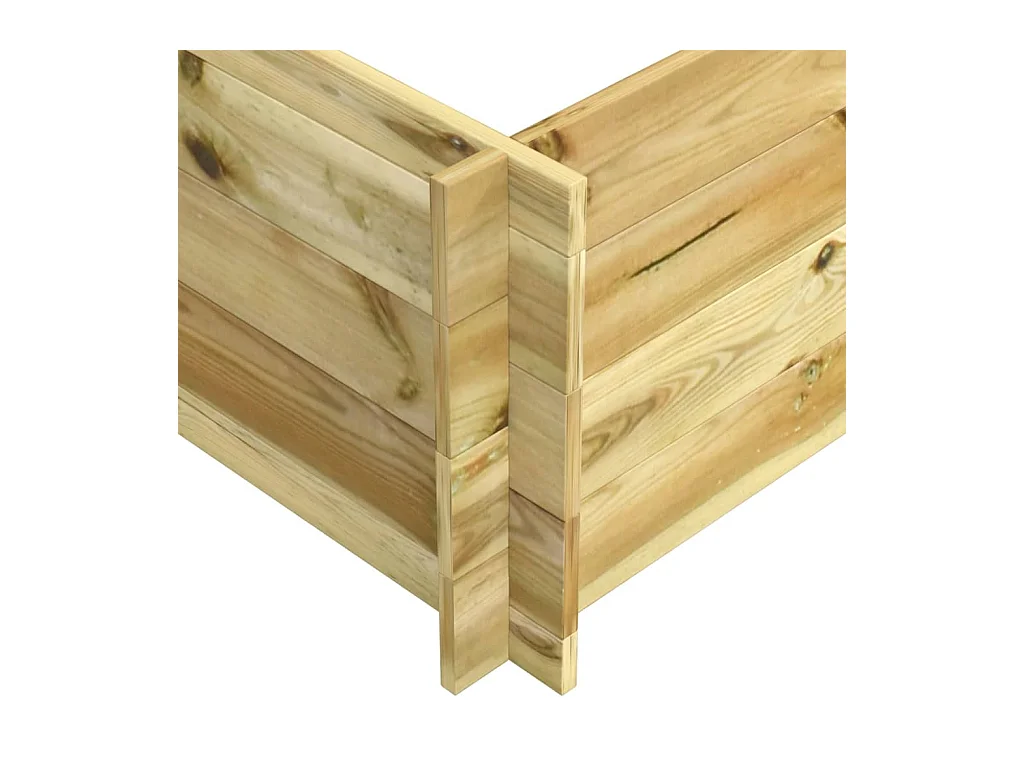 Lit surélevé 150x100x40 cm bois imprégné