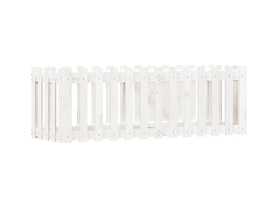 Aiuola rialzata di design con recinzione 150x50x50cm in pino massello