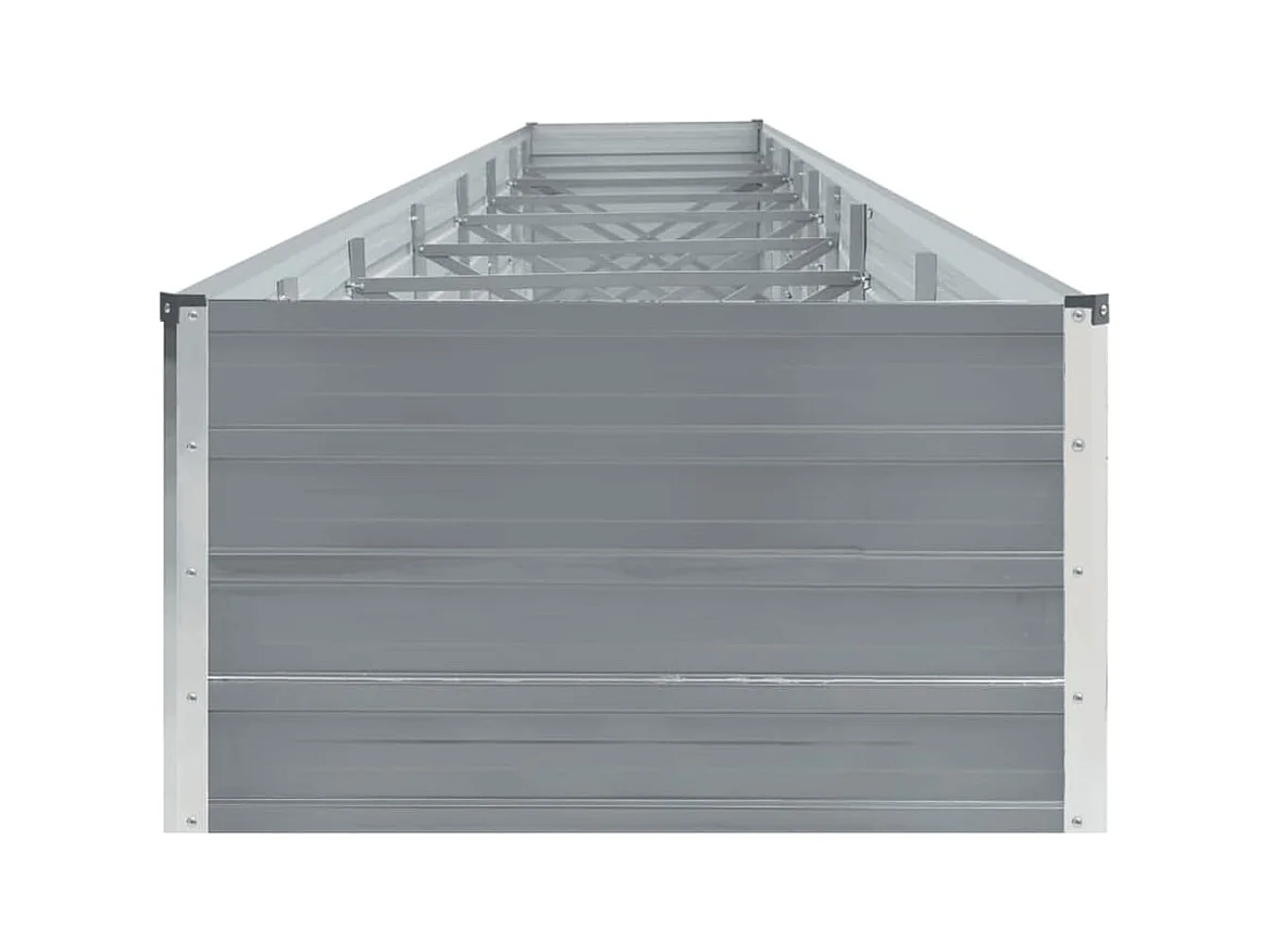 Lit surélevé de jardin Acier galvanisé 600x80x45 cm Gris