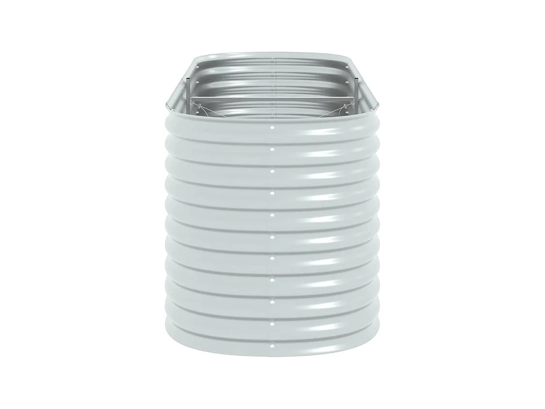 Bancal elevado 240x80x81 cm Acero galvanizado Plata