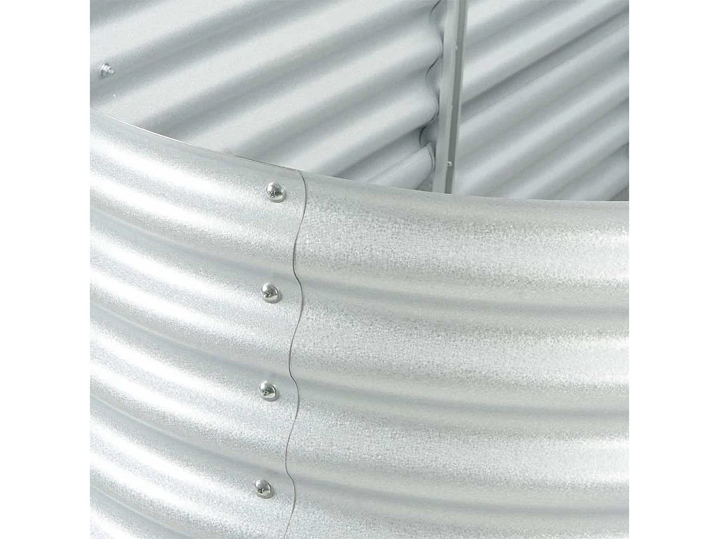 Bancal elevado 240x80x81 cm Acero galvanizado Plata