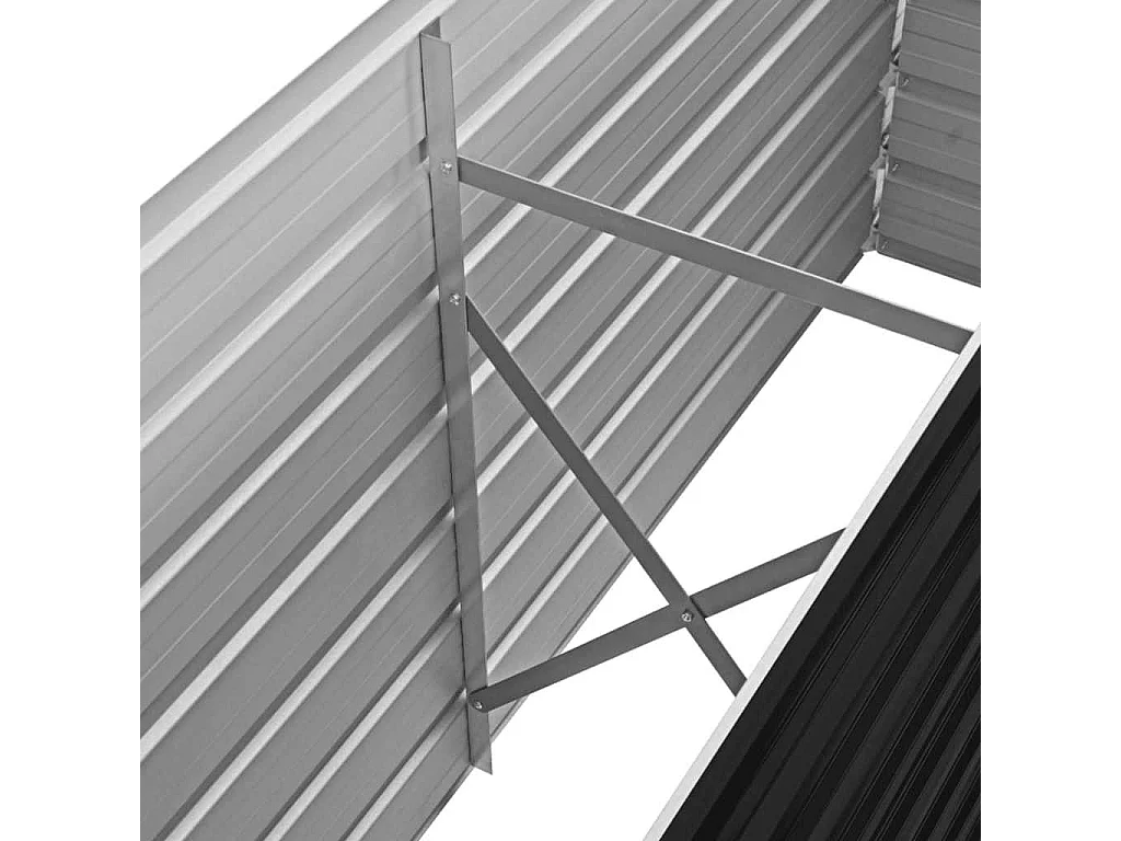 Lit surélevé de jardin Anthracite 160x40x45 cm Acier galvanisé