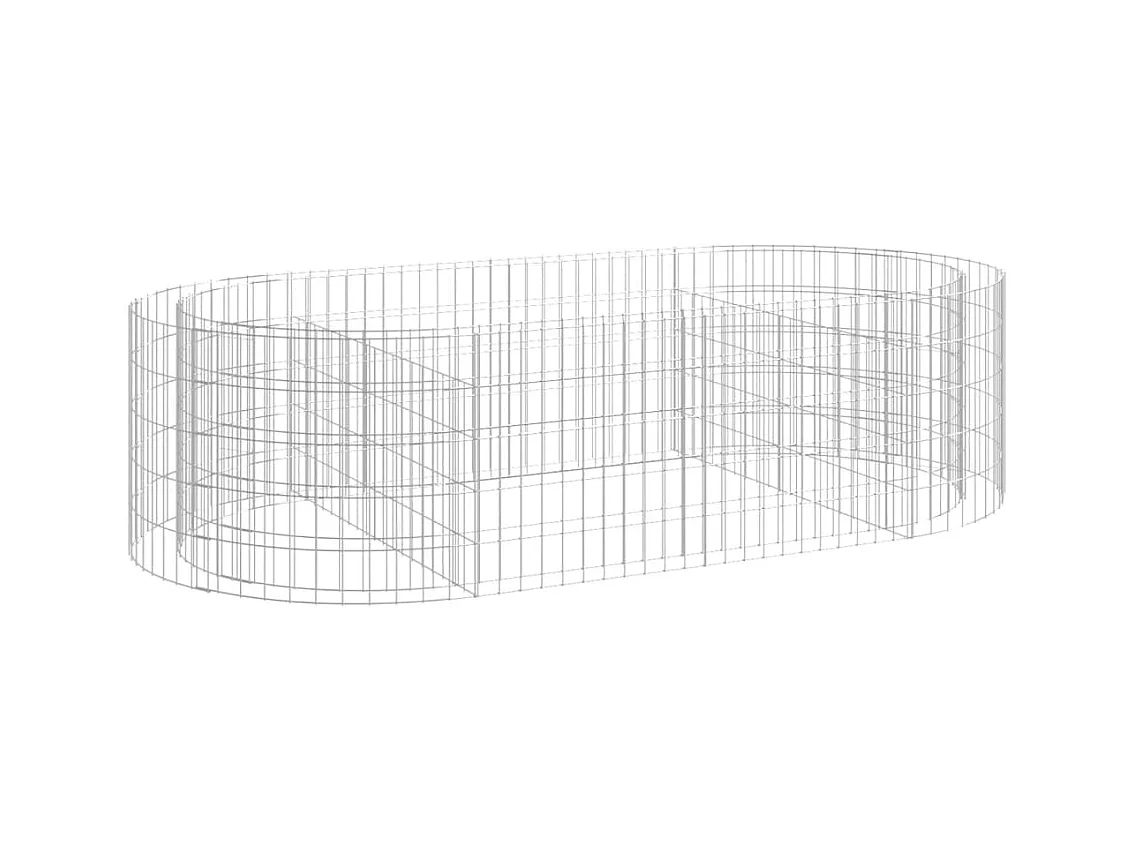 Lit surélevé à gabion Fer galvanisé 200x100x50 cm